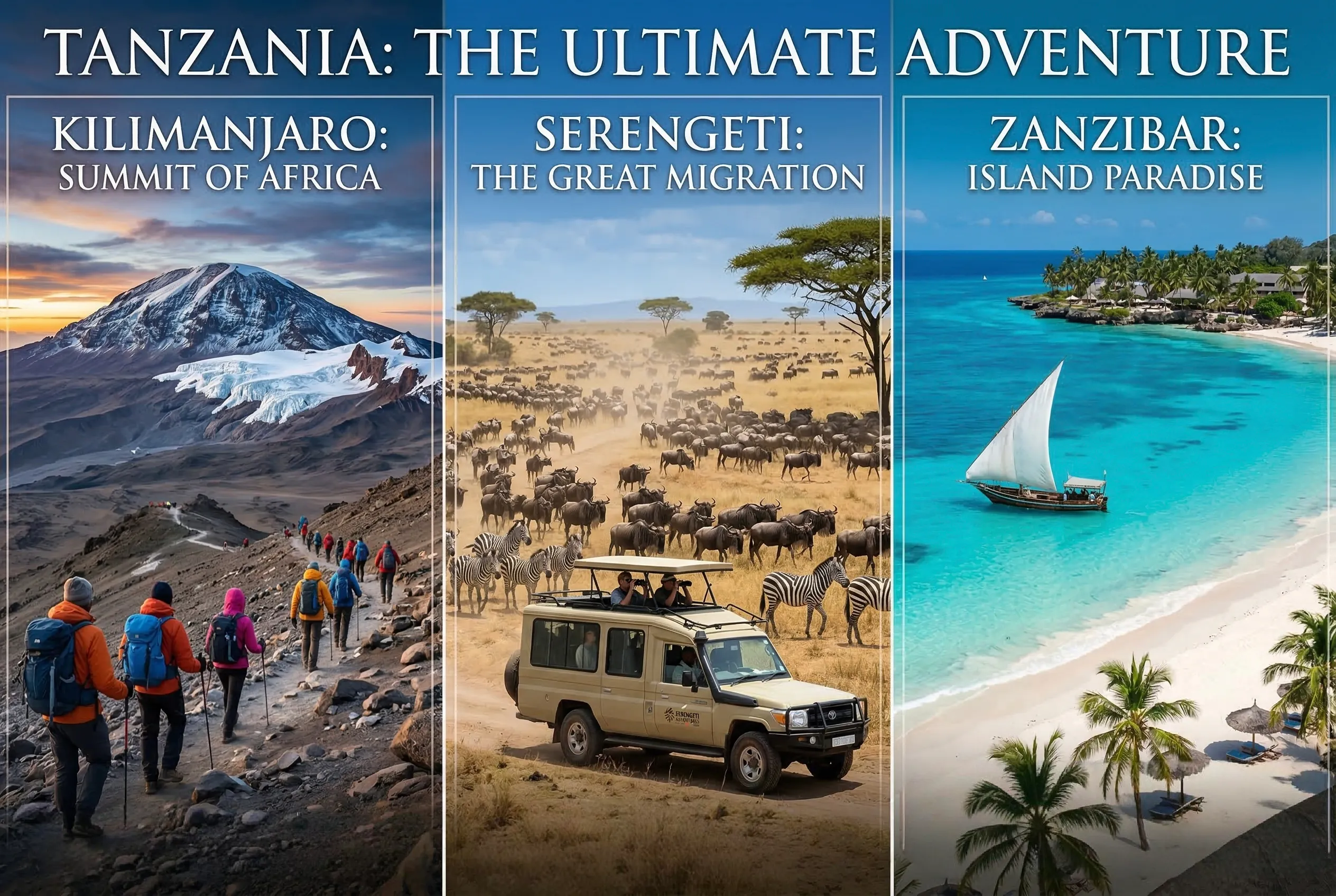 Kilimanjaro, Safari & Zanzibar Combo - 14 Days