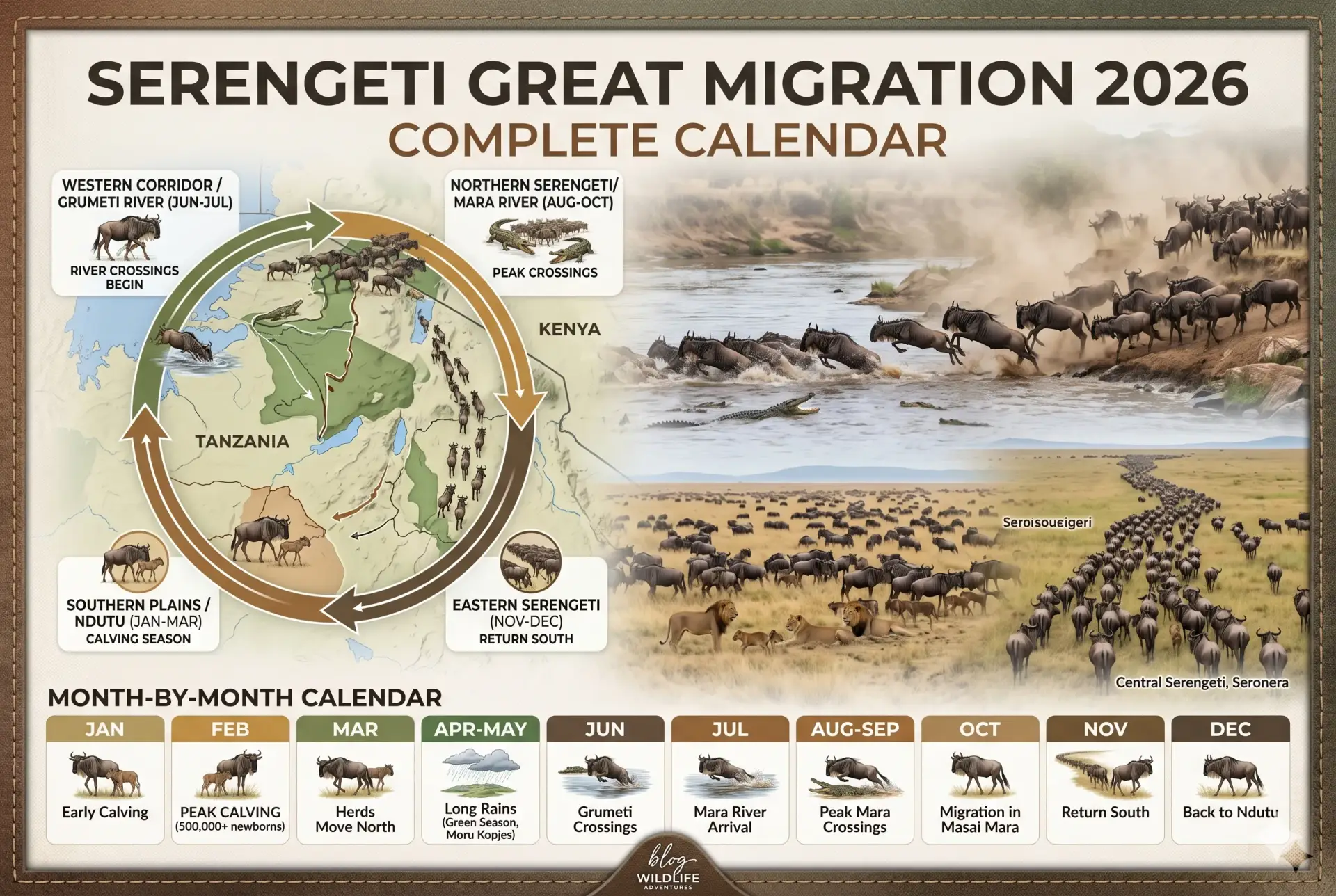 Serengeti Great Migration 2026: Complete Calendar